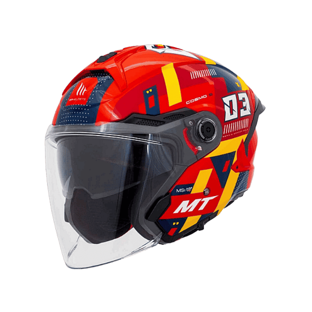Mt Helmets Cosmo Sv Sergio Garcia E5 Parlak Açık Kask