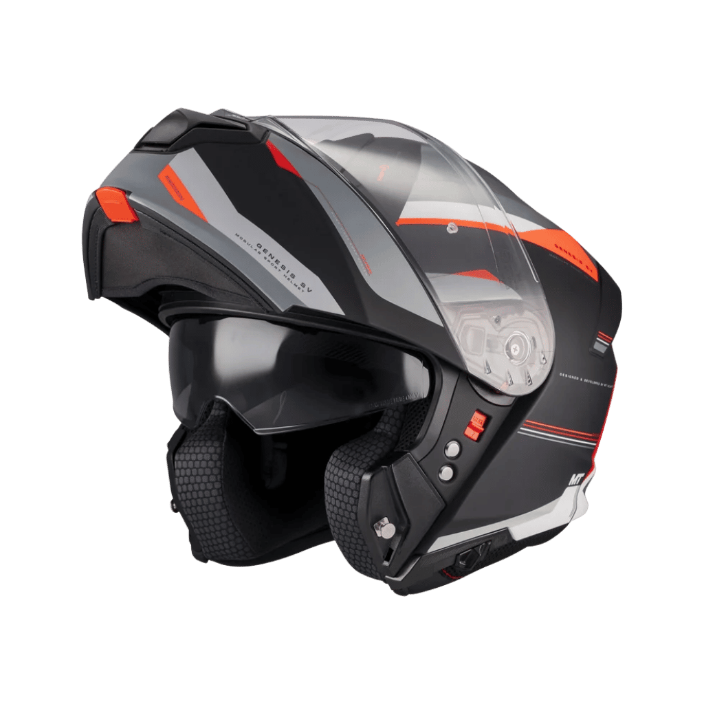 Mt Helmets Genesis SV Raccoon B5 Mat Çene Açılır Motosiklet Kaskı