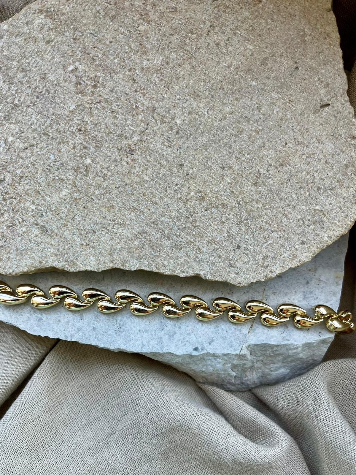 14K Sıralı Damla Bileklik