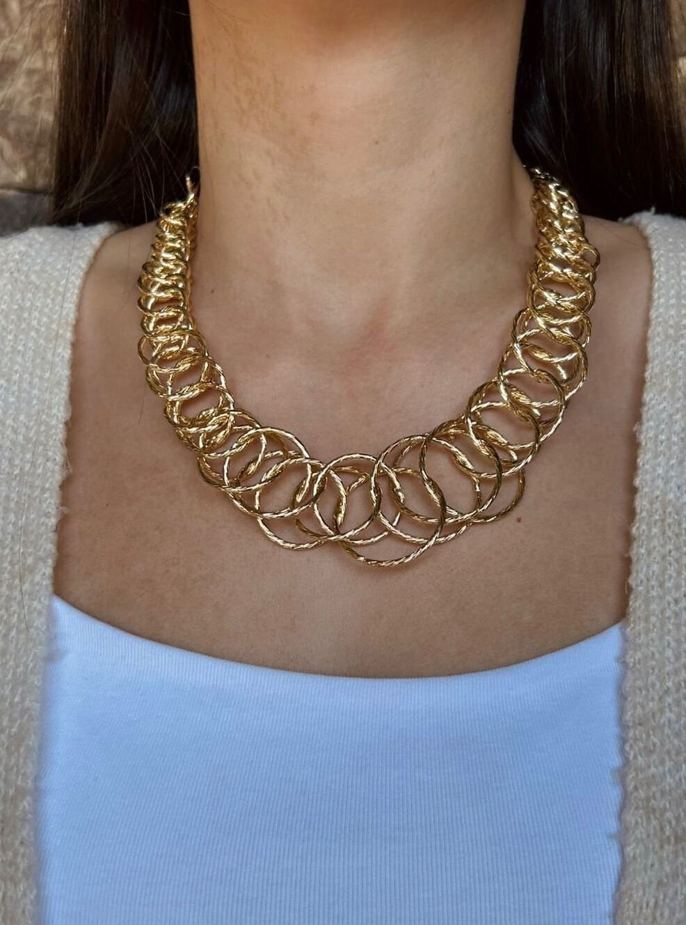 Gold Halka Zincir Kolye