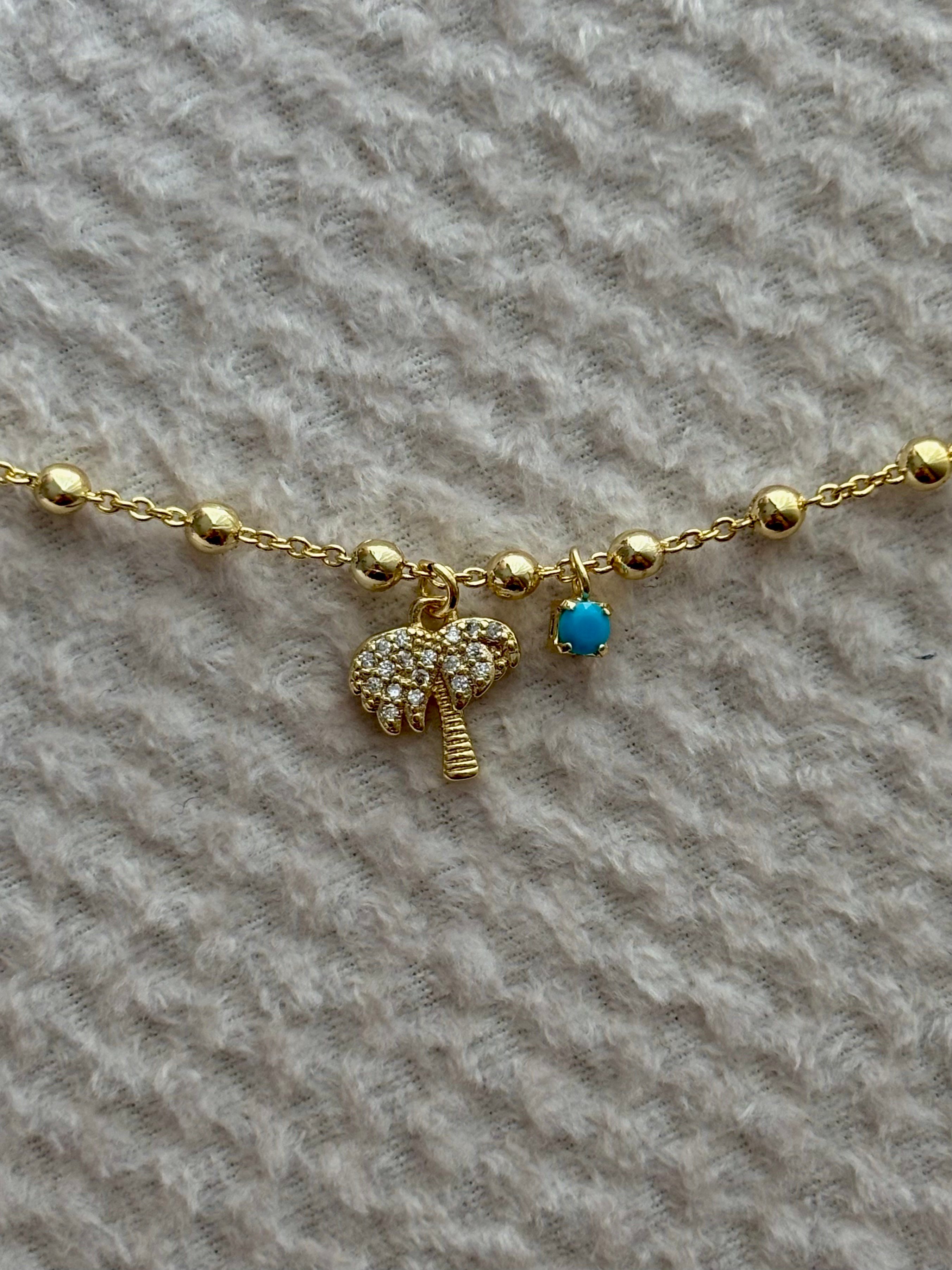 Palmiye Charmlı Gold Halhal