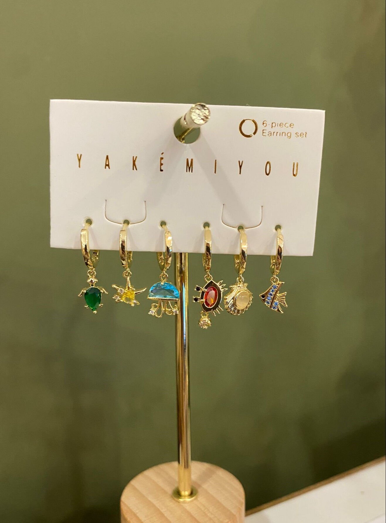Yakemiyou Deniz Canlıları Altılı Küpe