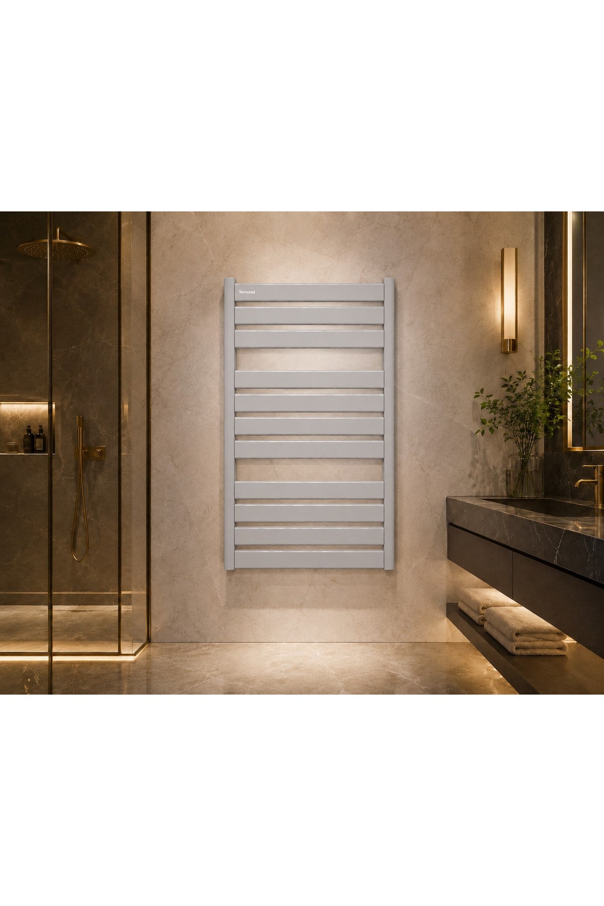 Alüminyum Mat Gri 50x110 Petsa Slim Havlupan