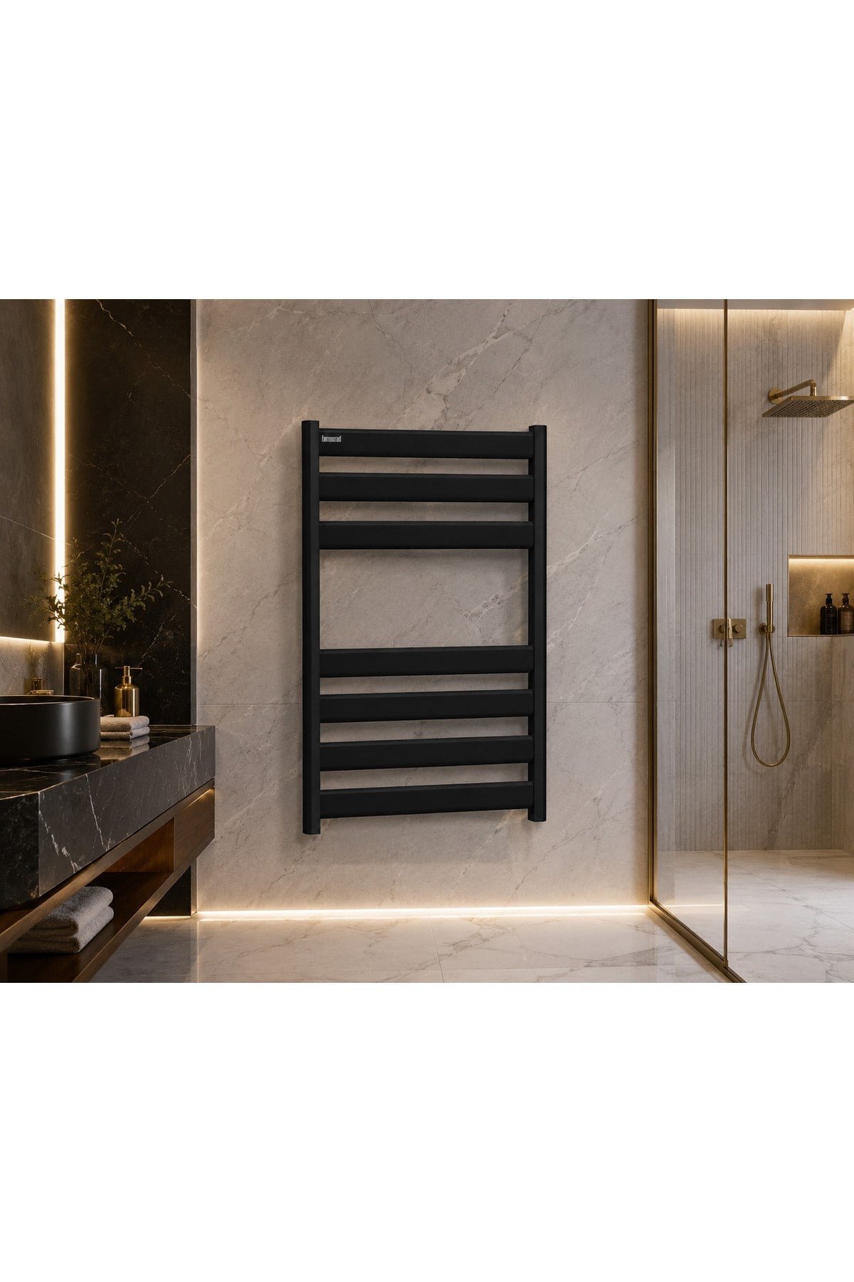 Alüminyum Mat Siyah 50x70 Petsa Slim Havlupan