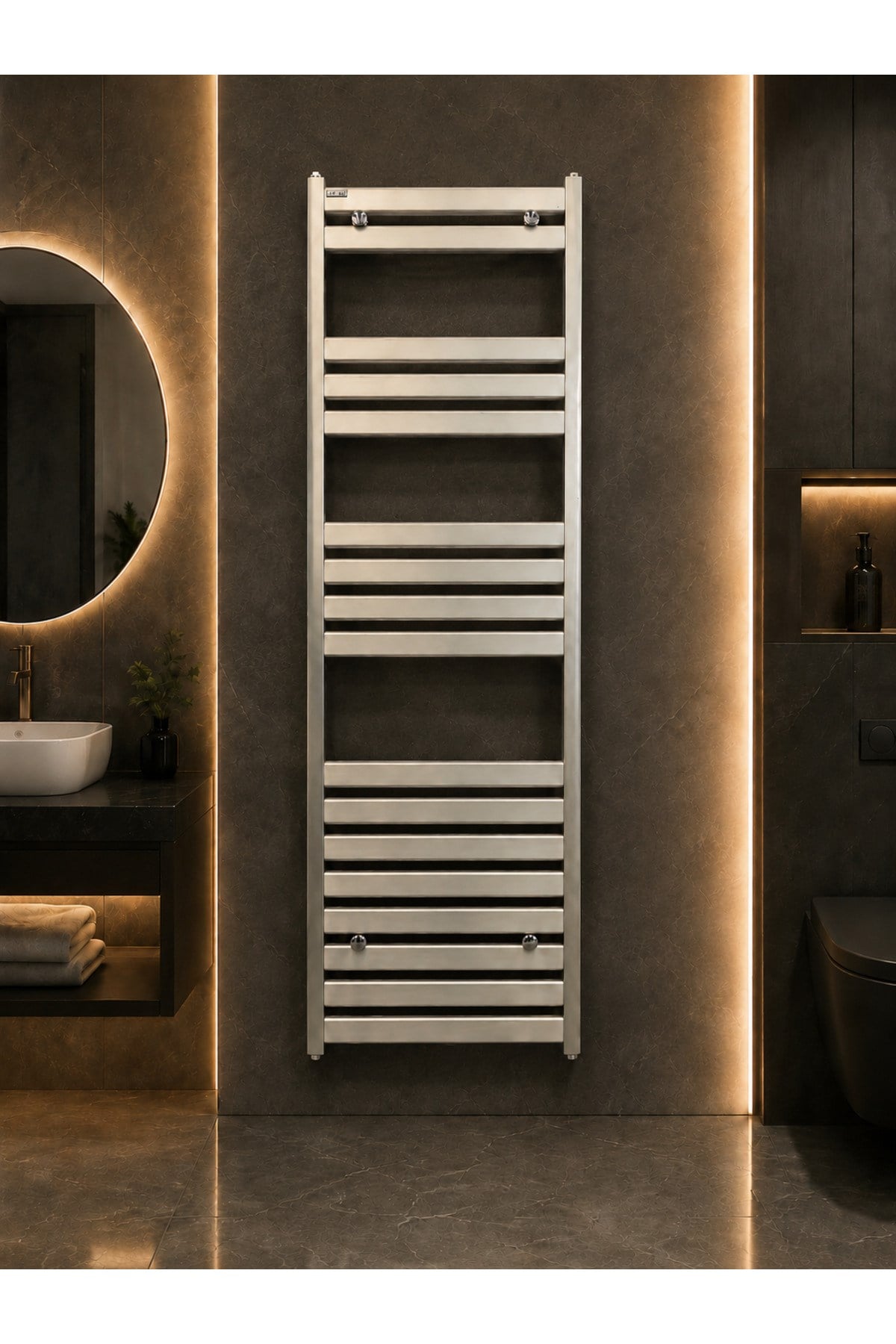 Alüminyum Özel Üretim Mat İnox 50x170 Petsa Slim Havlupan