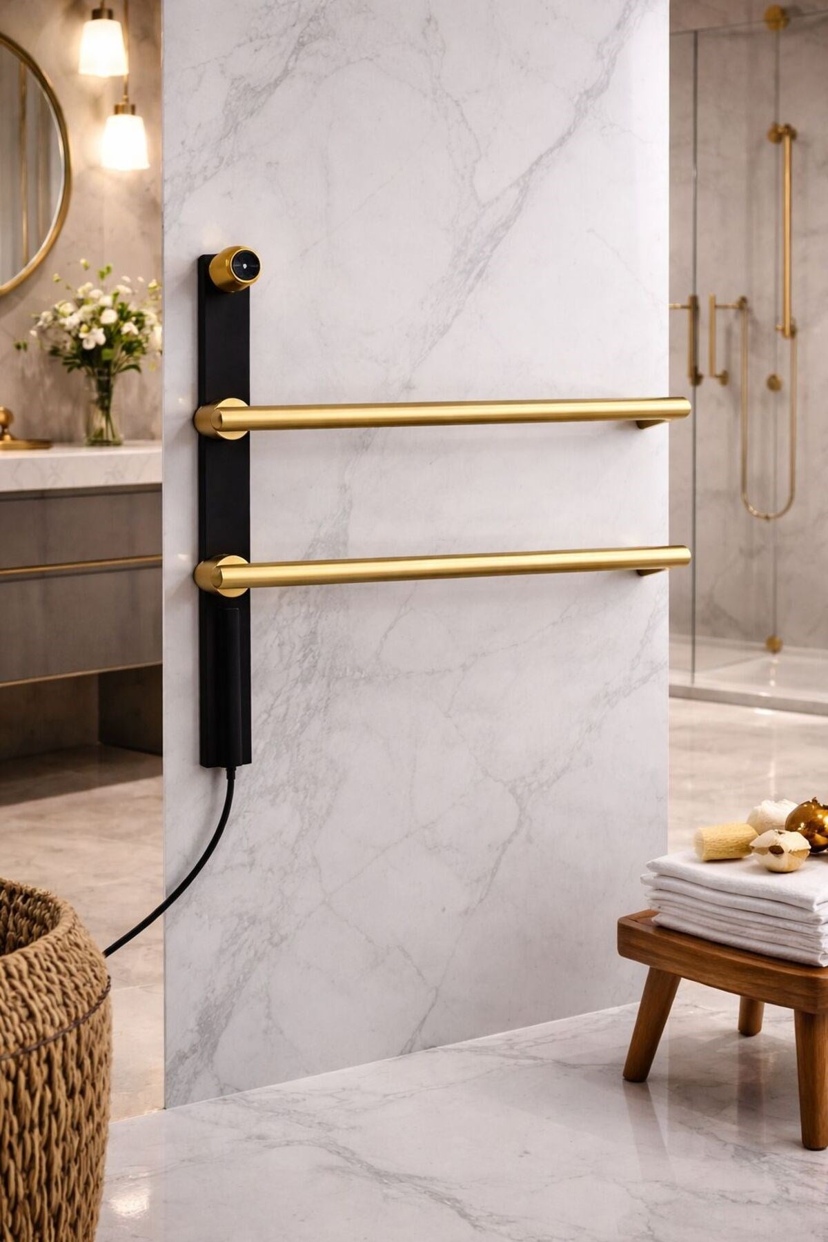 Elektrikli Havlupan 50x90xH100 Cm 60 Watt 65 °C ( Gold )