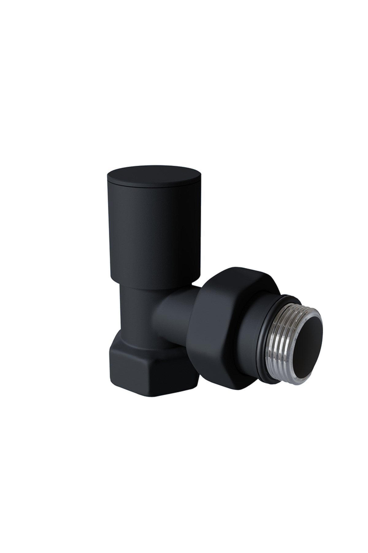 Radyatör Havlupan Vanası Köşe Tip 1/2'' Siyah ( Metal Volan )
