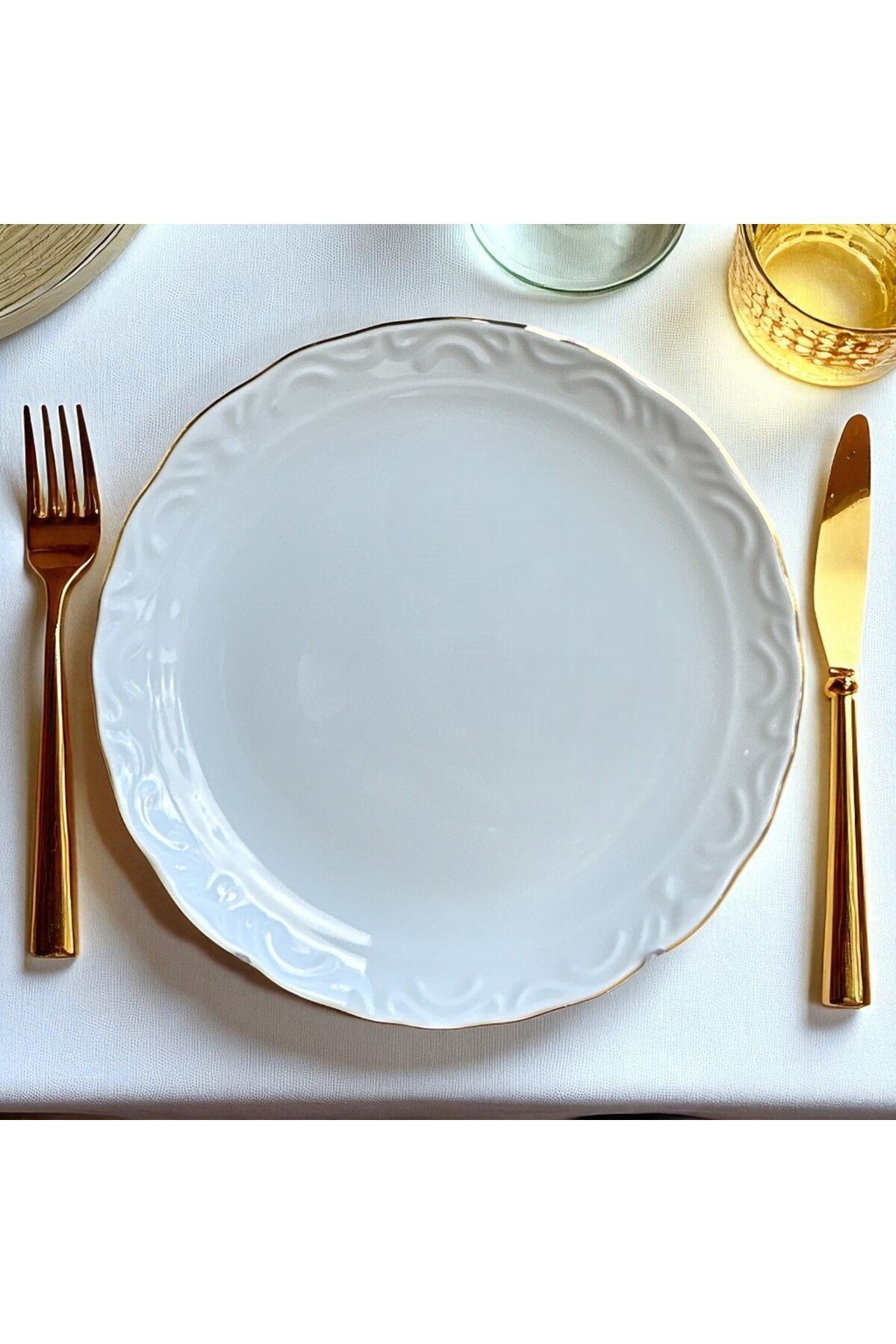 Altın Yaldız 25cm Servis Tabak 6'lı