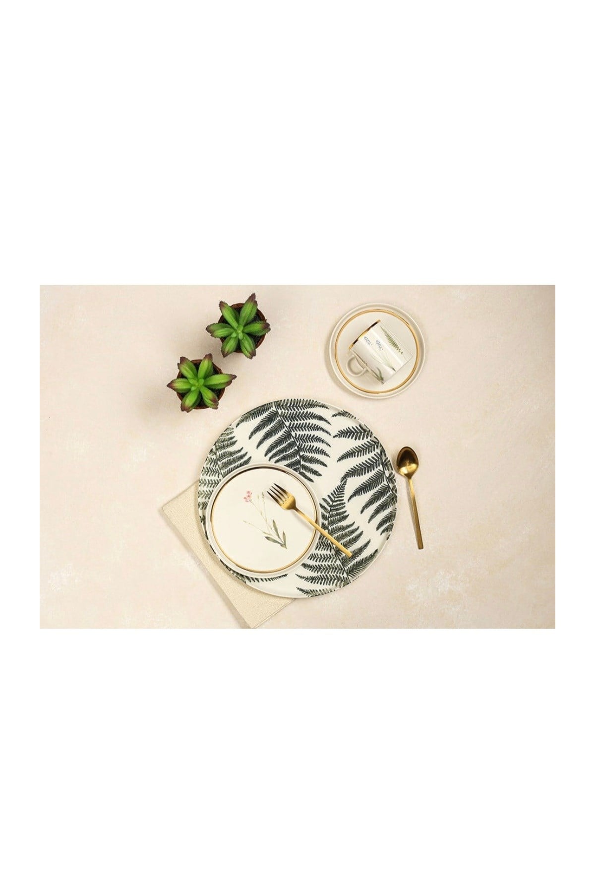 Botanical 19 Parça 6 Kişilik Pasta&çay Takımı