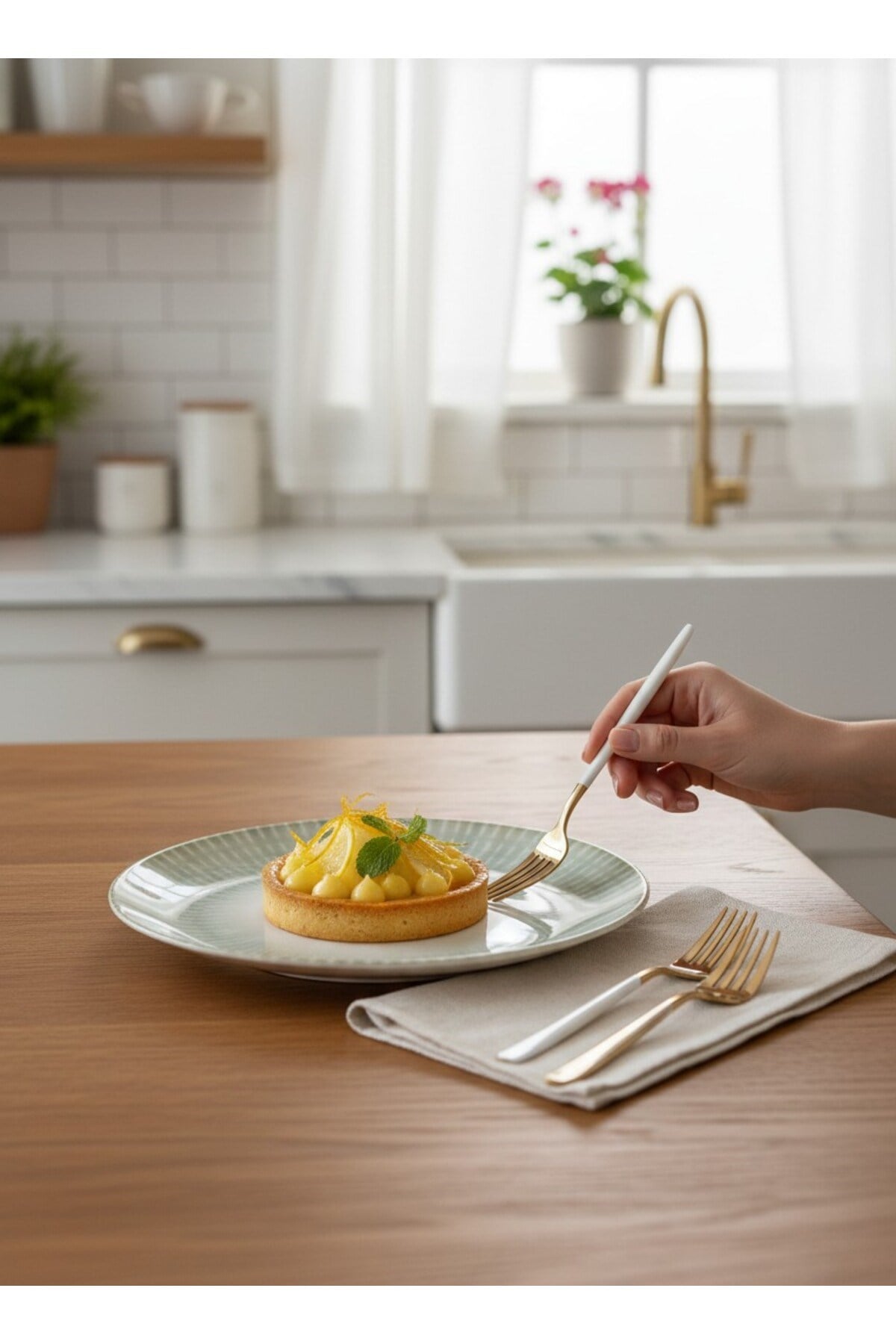 Dijital Desen 12'li Pasta Tabak 19cm Sis