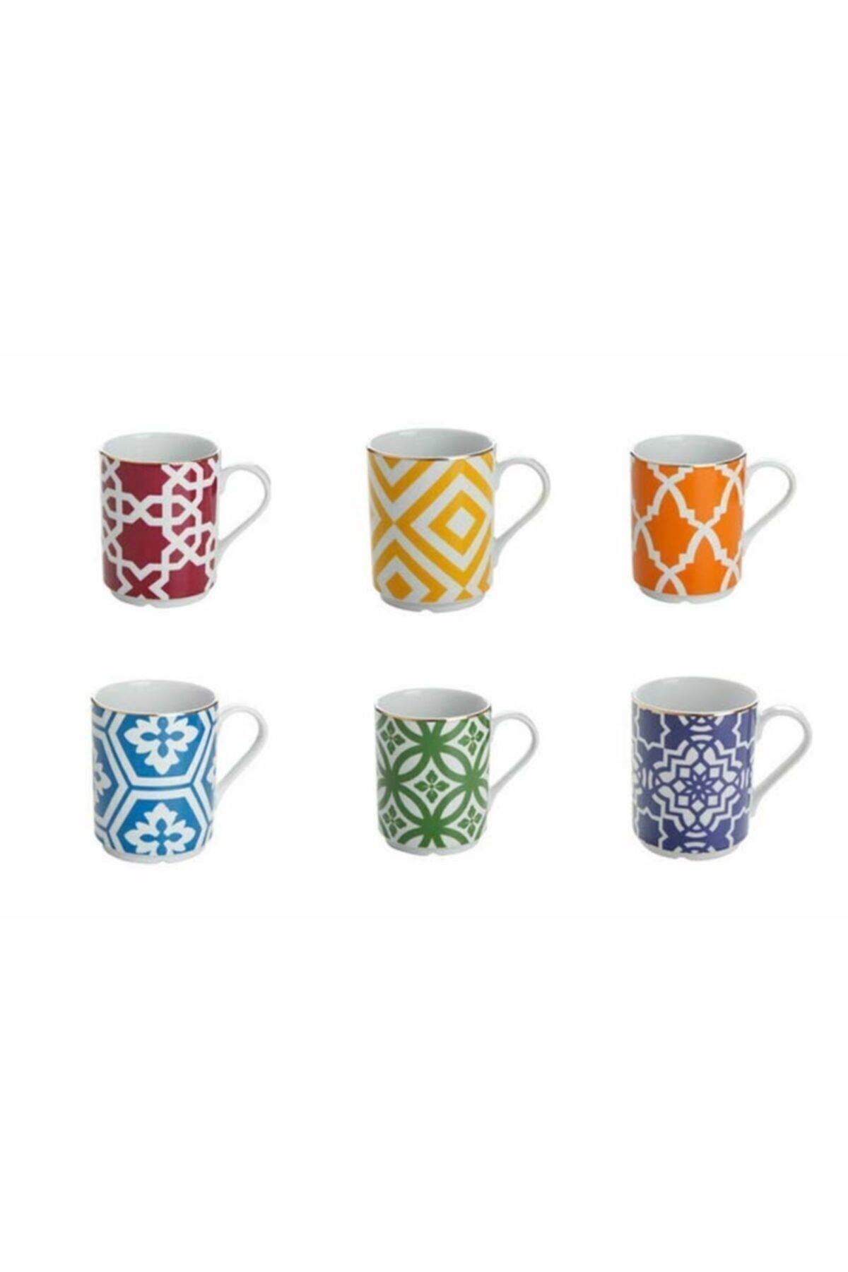 Morocco Karışık Renk Kupa Seti 6 Parça 04a P021271