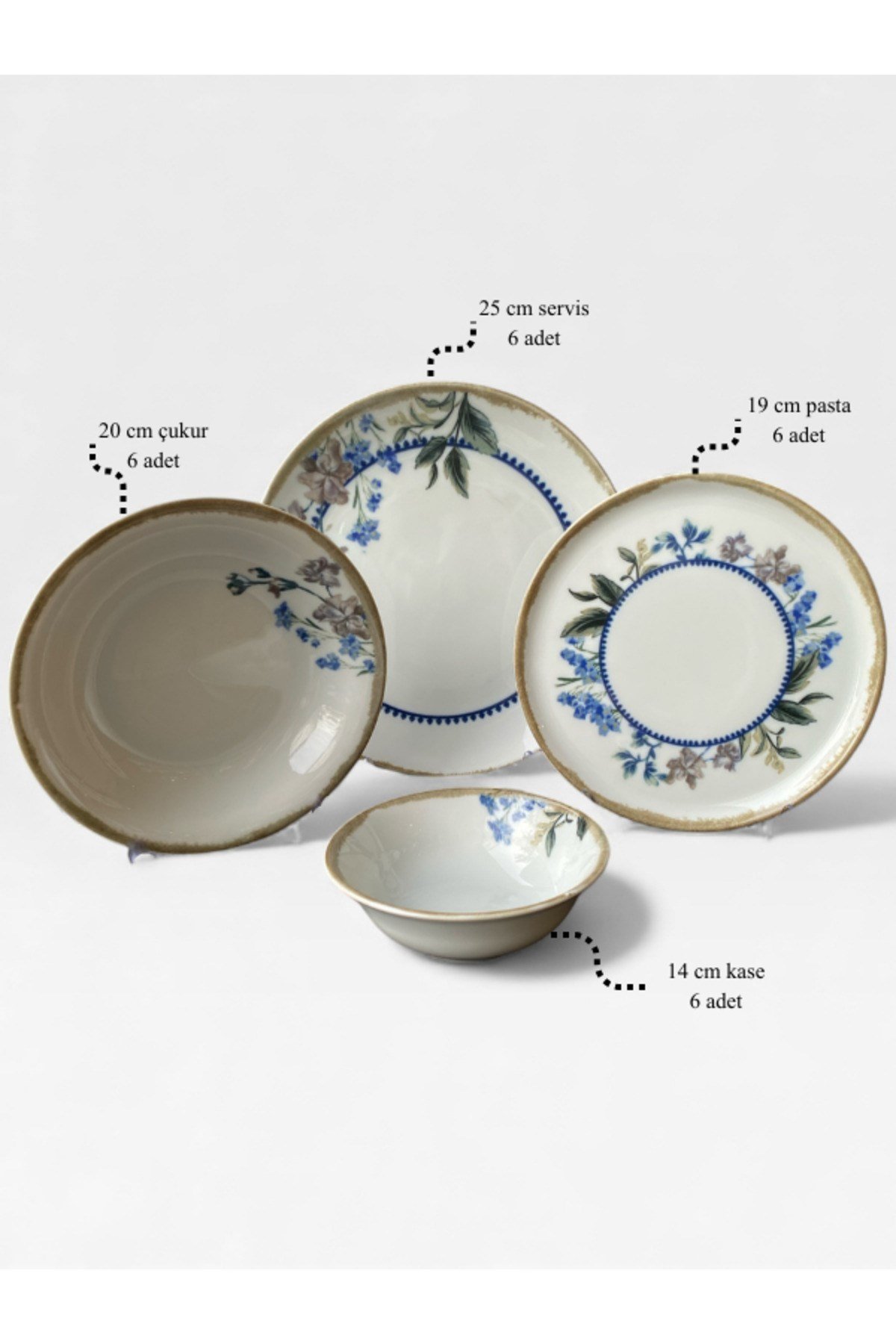 Narin 24 Parça 6 Kişilik Set