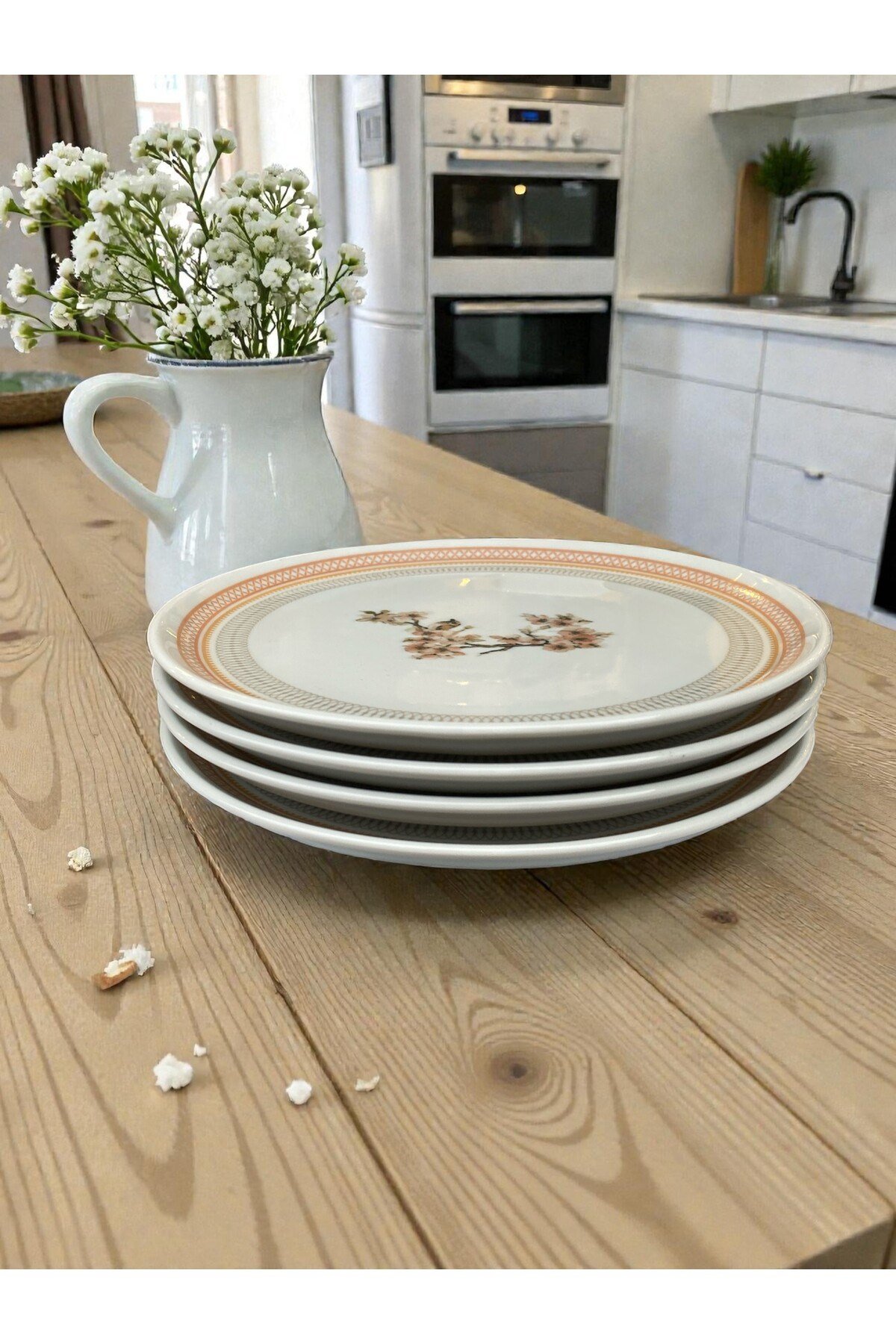Pink Flower 20cm Pasta Tabak 4'lü