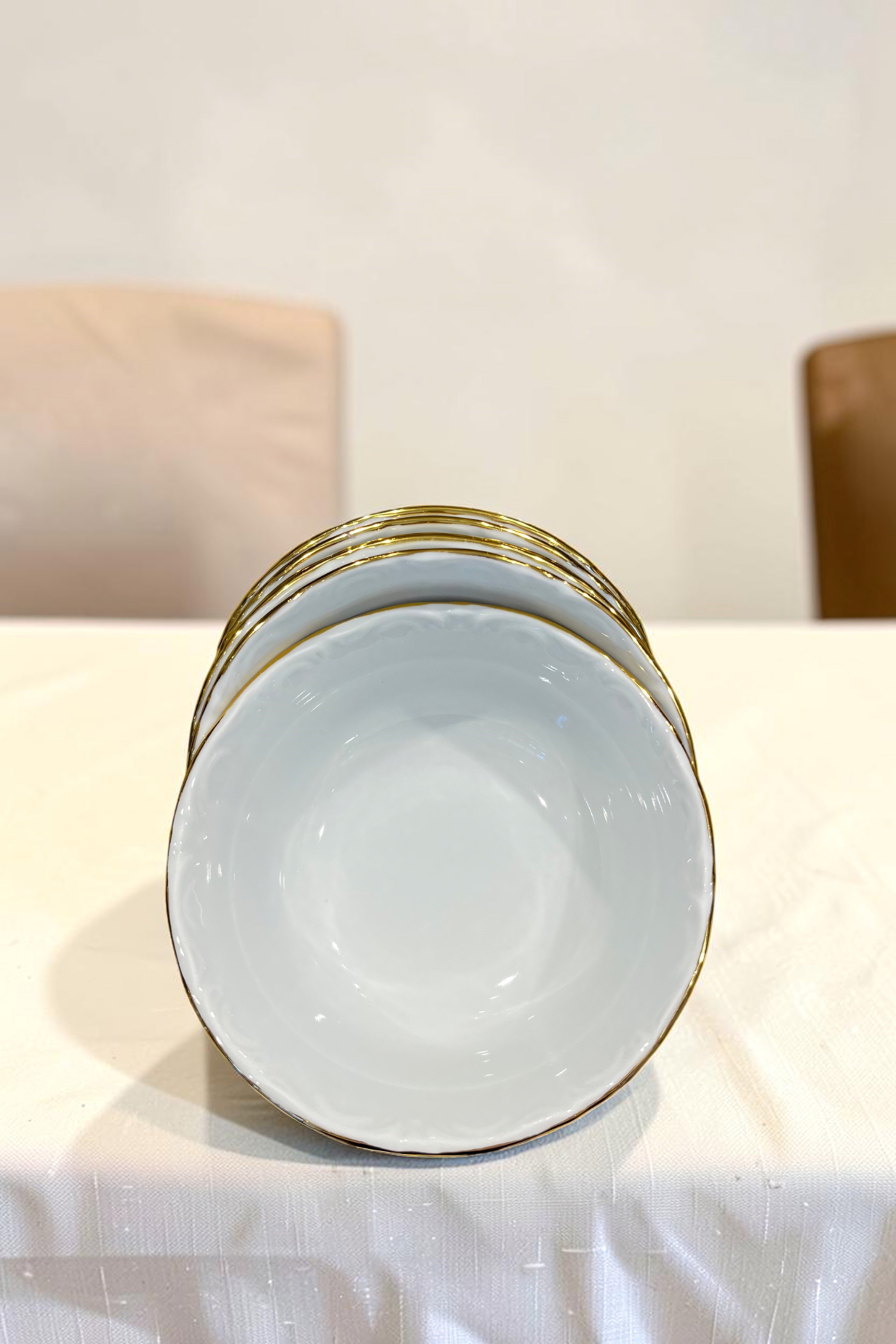 Porland Porselen Altın Yaldız Çorba Kase 14 cm 6 Adet