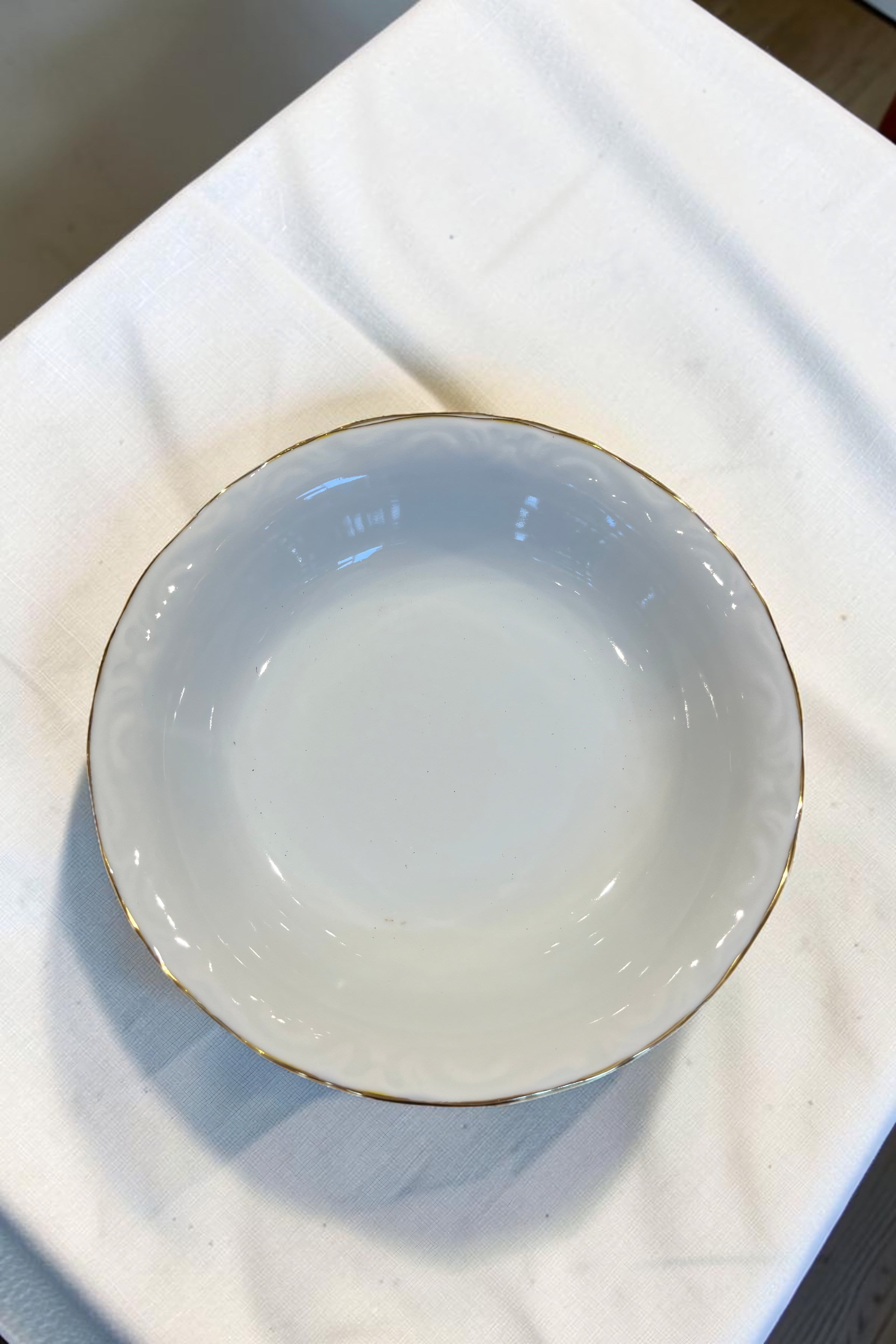 Porland Porselen Altın Yaldız Çukur Yemek Tabağı 17 cm 6 Adet