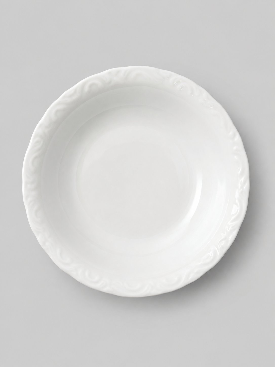 Porland Porselen Beyaz Anadolu 17 cm Çukur Yemek Tabağı 6 Adet