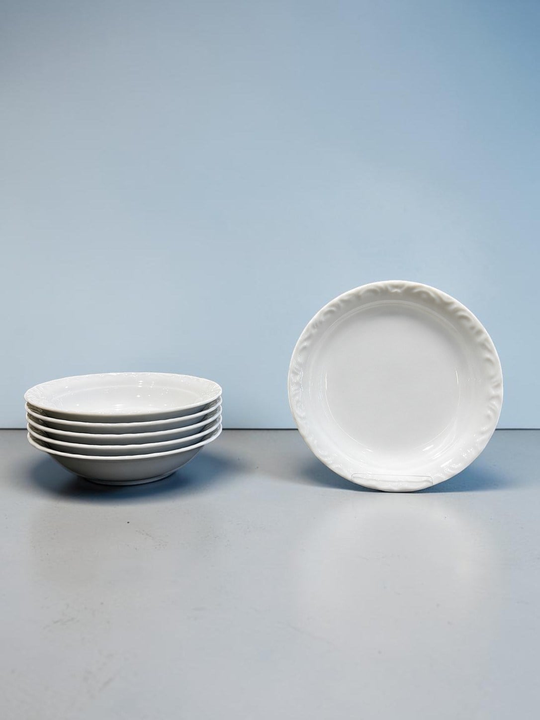 Porland Porselen Beyaz Anadolu 20 cm Çukur Yemek Tabağı 6 Adet
