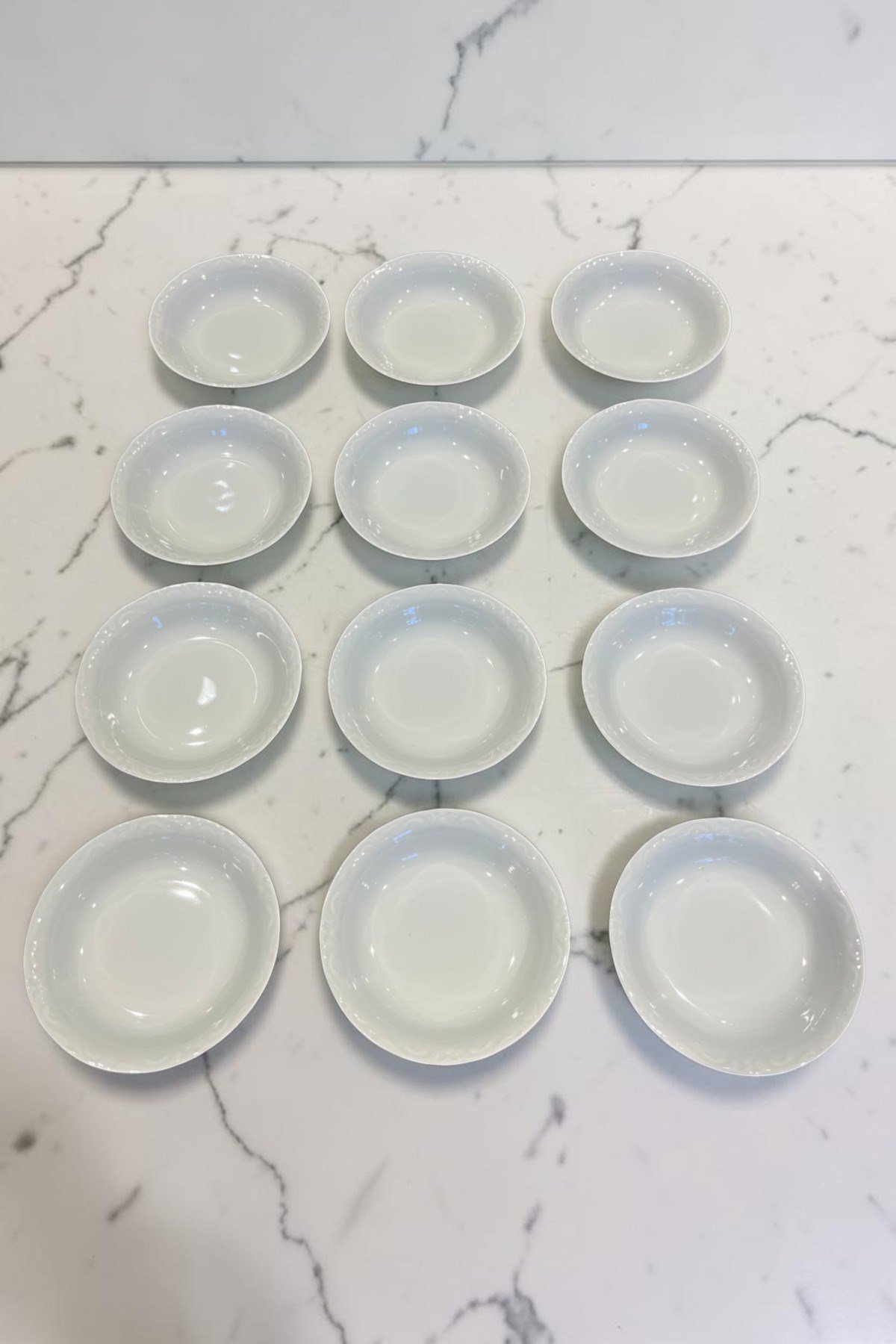 Porland Porselen Beyaz Anadolu 20 cm Çukur Yemek Tabağı 12 Adet
