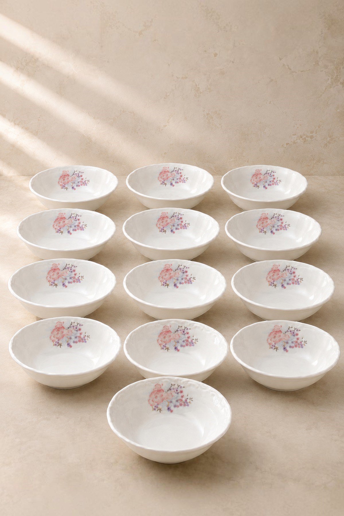 Porland Porselen Glorya 14 cm Kase 12 Adet