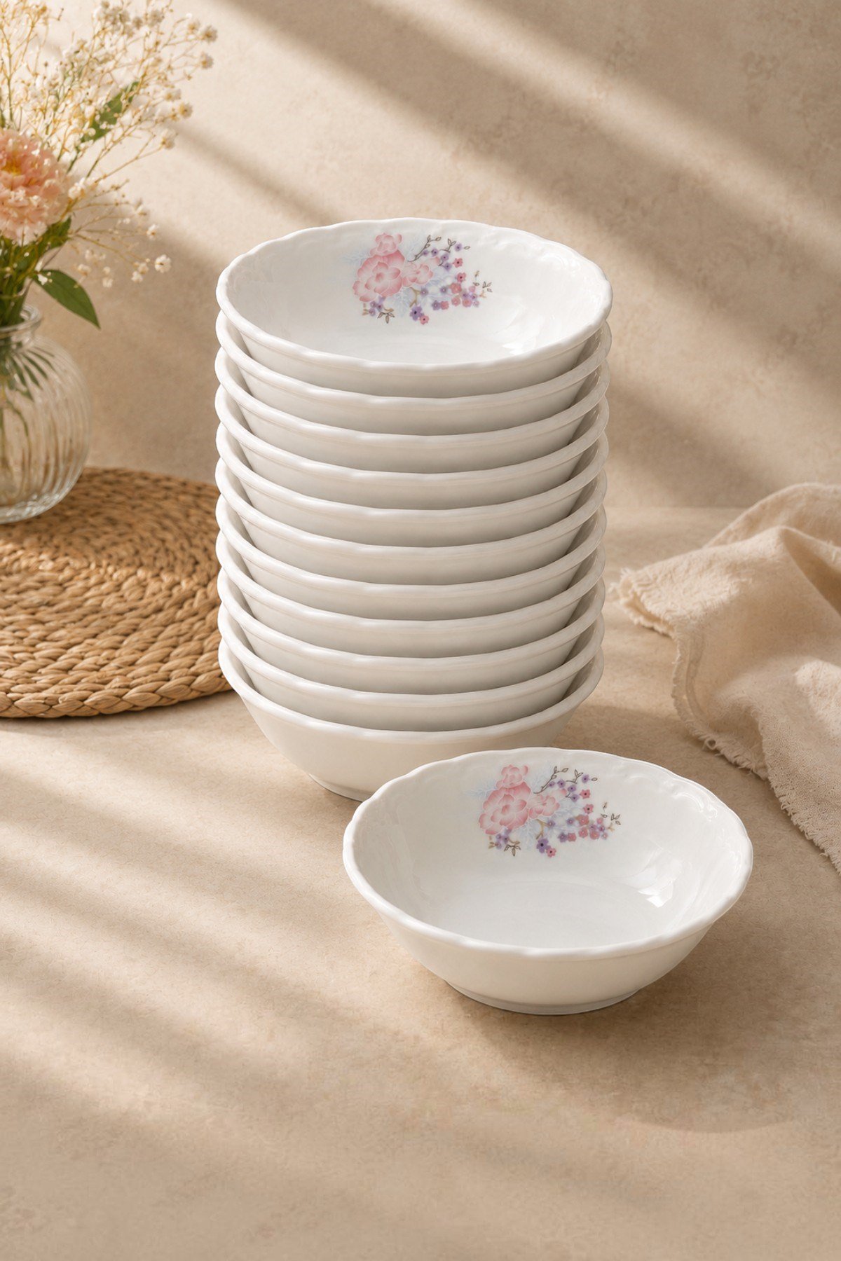 Porland Porselen Glorya 14 cm Kase 12 Adet