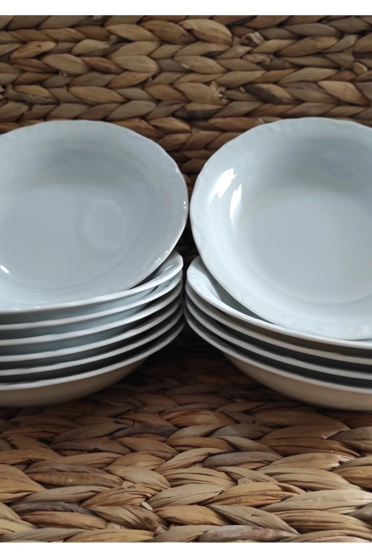 Porselen Anadolu Beyazı 6 Adet 16 Cm Çukur Yemek Tabak