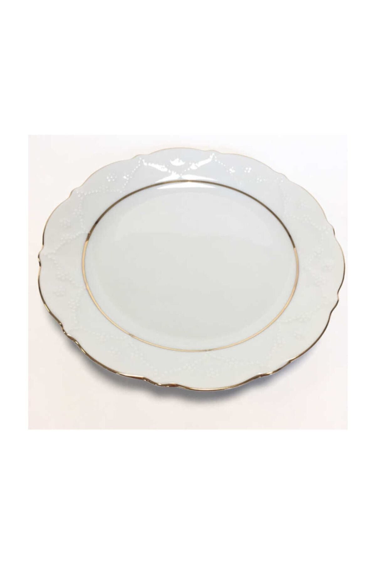 Queen Altın Yaldız 21cm Düz Pasta Tabağı 6lı