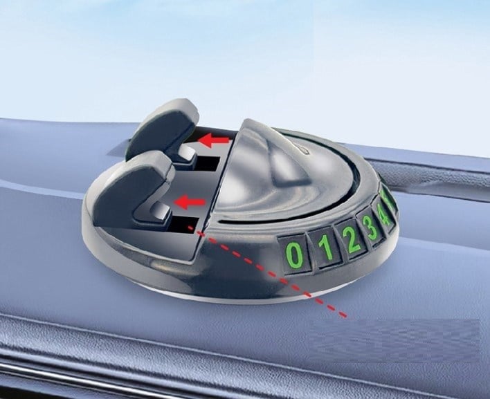 360° Dönebilen Yapışkanlı Numaratörlü Araç Telefon Tutucu
