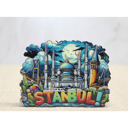 Ahşap İstanbul Temalı Magnet