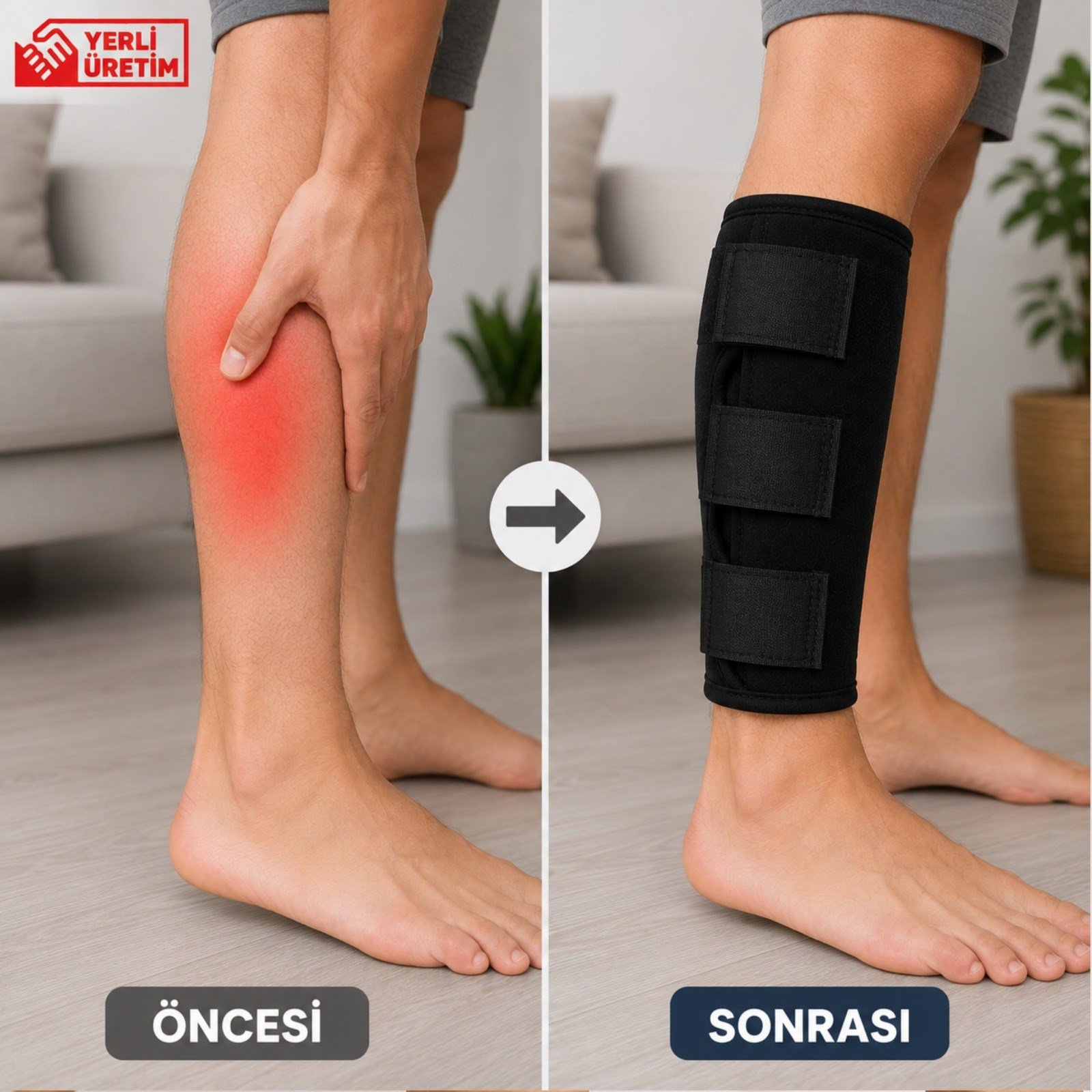 Ayarlanabilir Baldır Korsesi Neopren Baldır Bandajı Desteği - Sporcu & Koruyucu