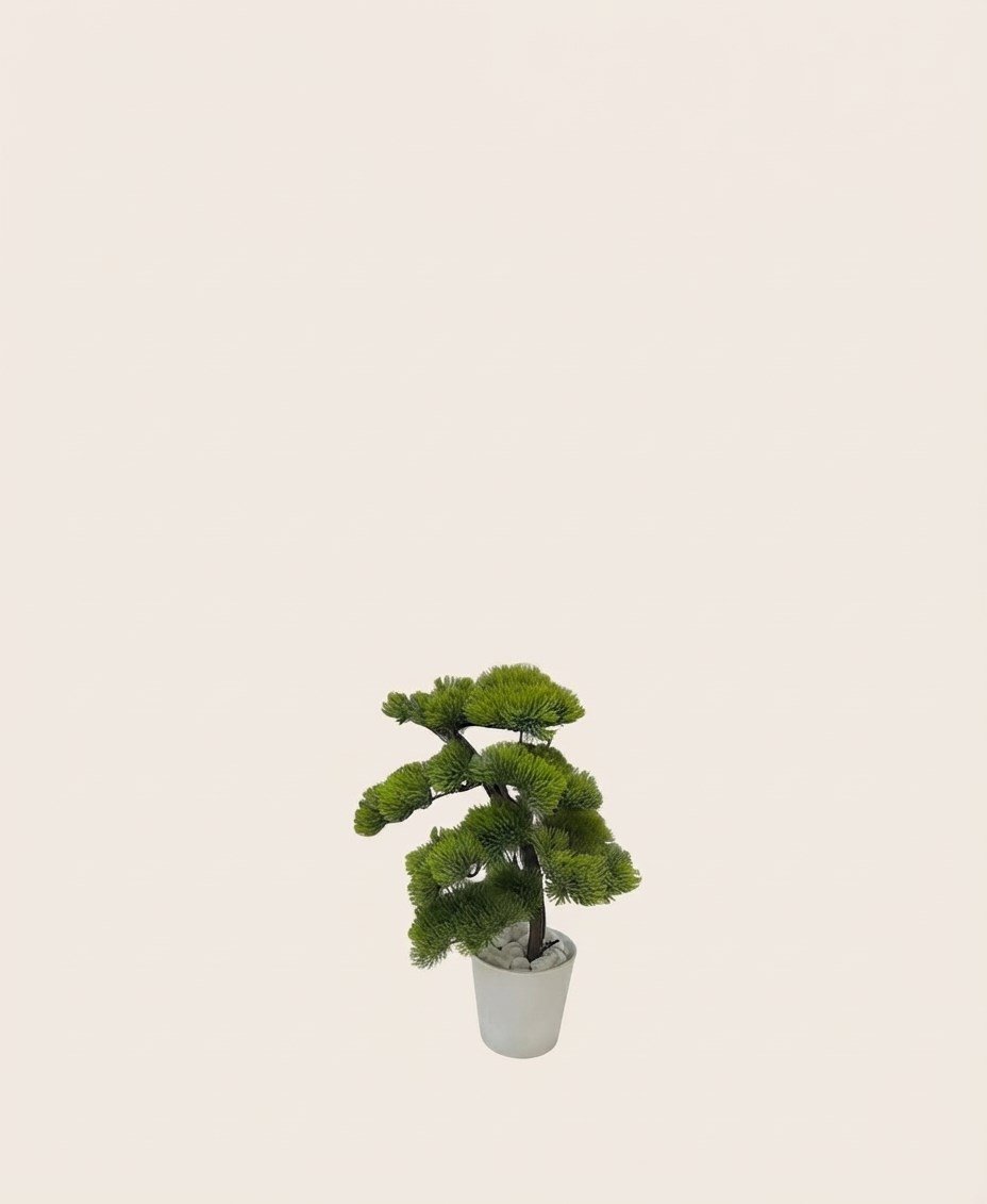 Dekoratif Yapay Bonzai Ağacı 40 cm (Plastik Saksılı ve Beyaz Taşlı)Dekoratif Yapay Bonzai Ağacı 40 cm (Plastik Saksılı ve Beyaz Taşlı)