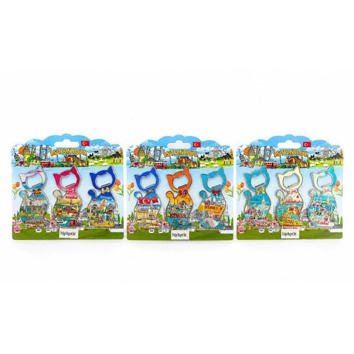İstanbul Temalı Metal Buzdolapı Süsü Magnet 3'Lü Set