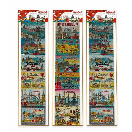 İstanbul Temalı Silikon Buzdolapı Süsü Magnet 6'Lı Set