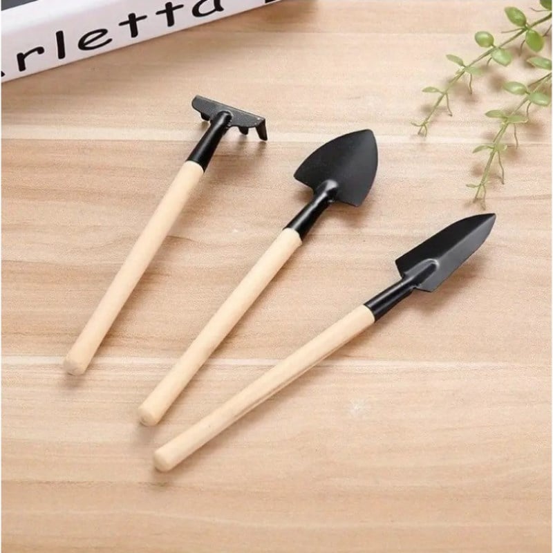 Mini Ahşap Hobi Bahçe Seti 3 Adet