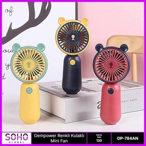 RENKLİ KULAKLI MİNİ FAN