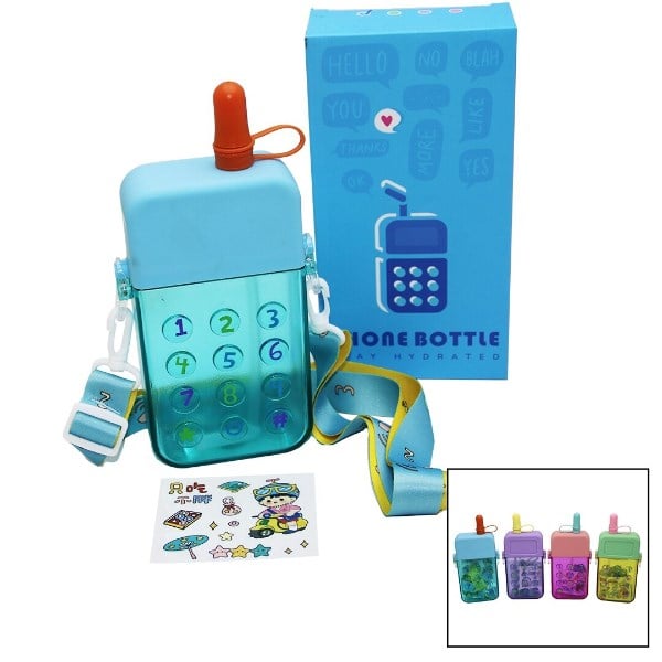 Telefon Tasarımlı Renkli Çocuk Suluk Matara
