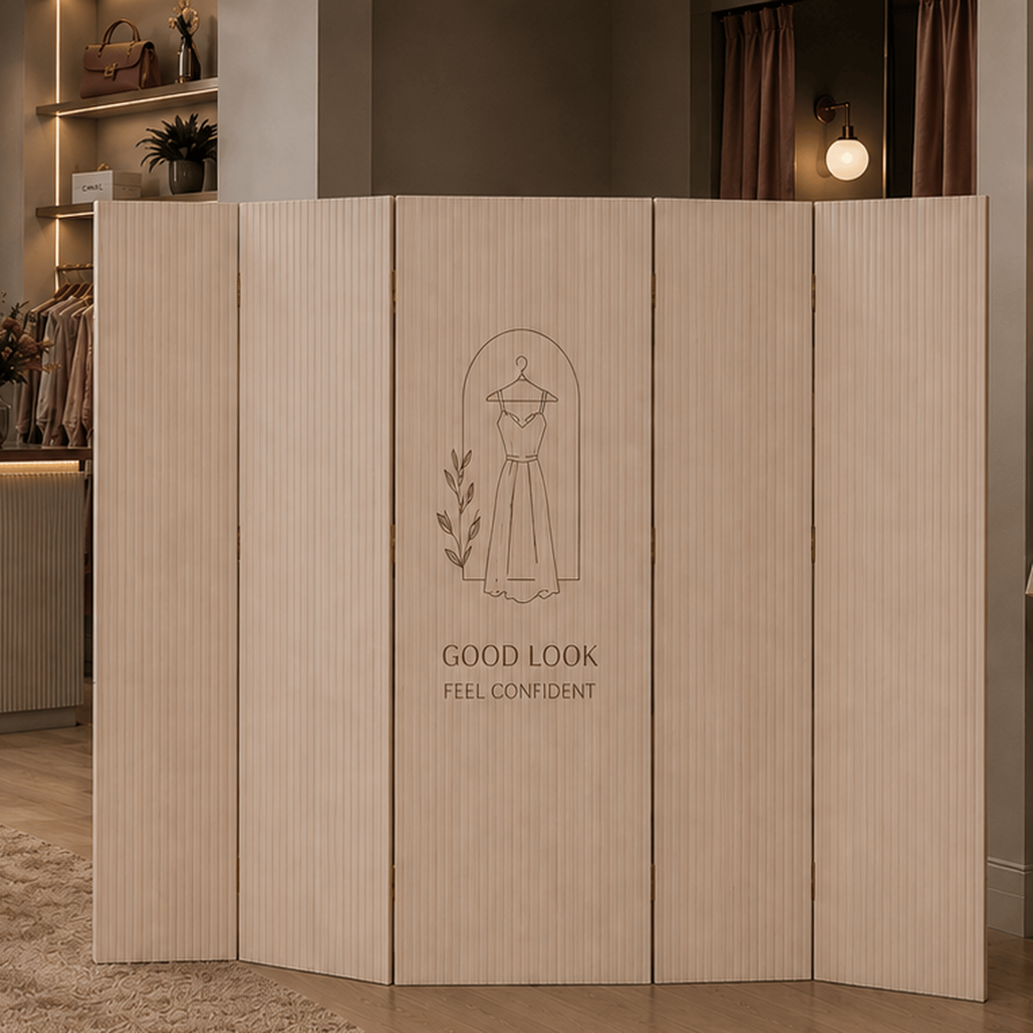 Butik ve Giyim Mağazası Temalı Dekoratif Paravan – Mağaza İçi Seperatör