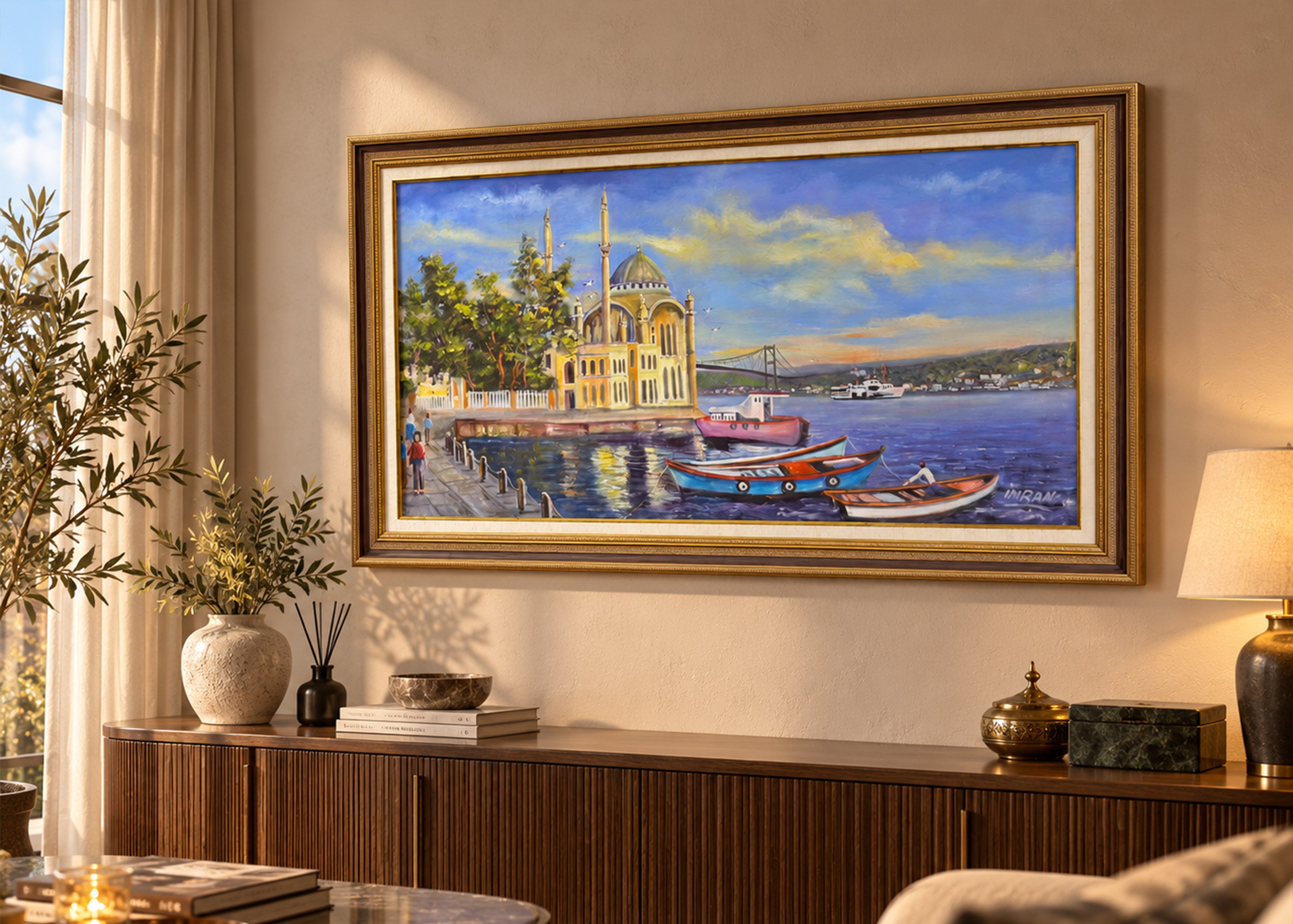 Boğaz'da Ortaköy Camii Yağlı Boya Tablo