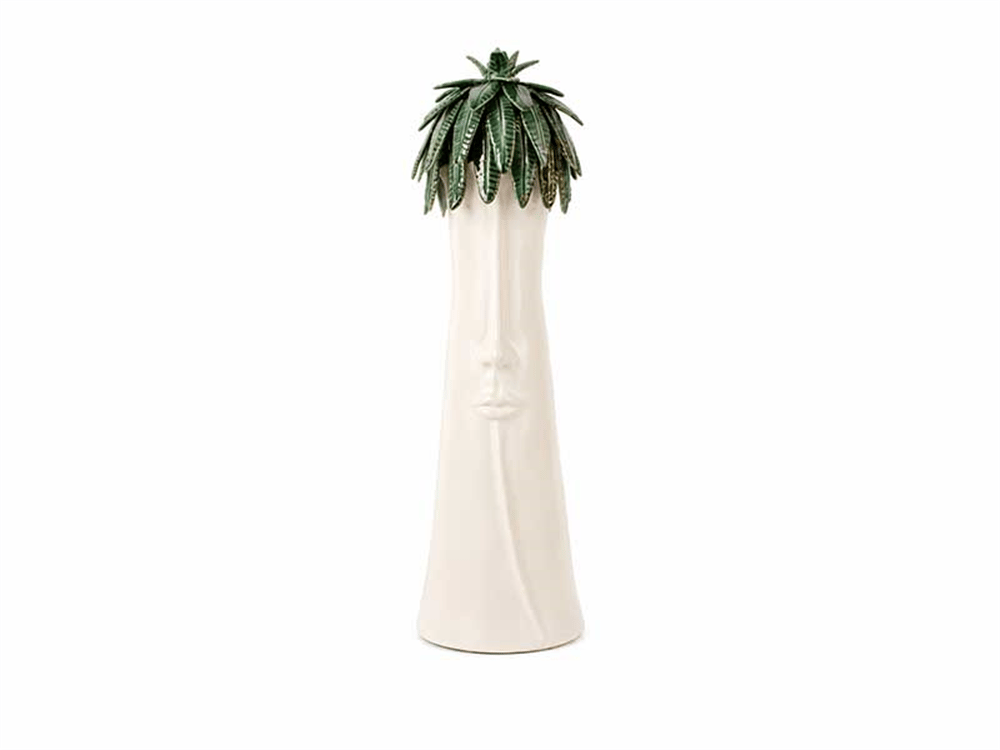 GREEN PALM YÜZ OBJE BÜYÜK 15X15X50 CM