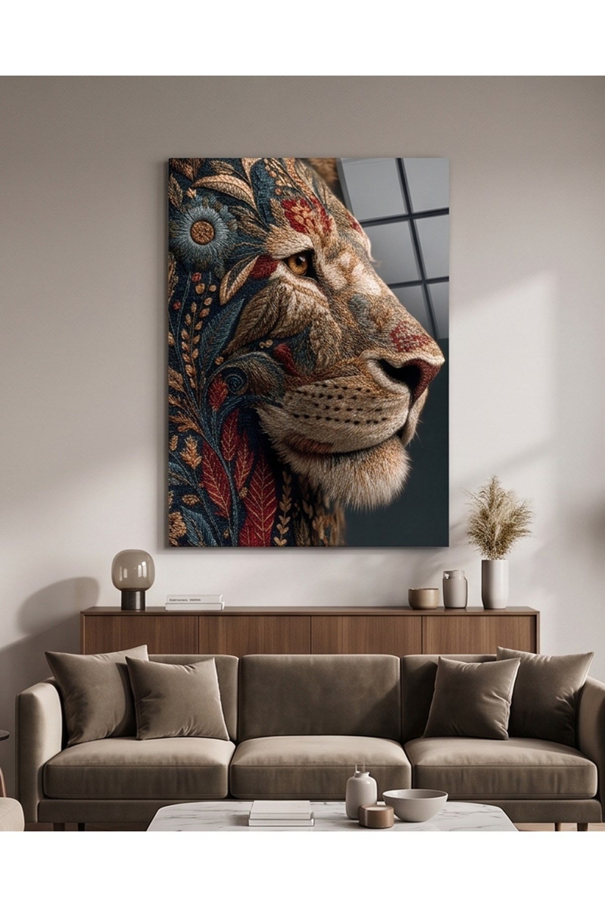 Aslan Tablo - Leon Pleksi Tablo – ev-ofis - duvar dekor