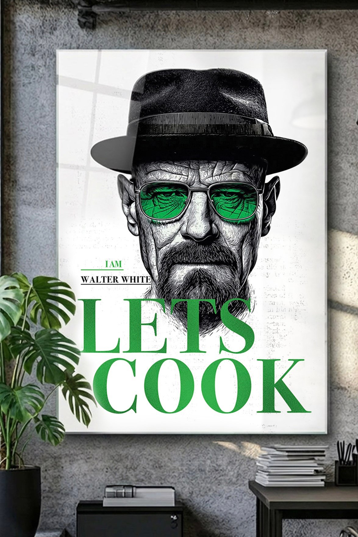Let’s Cook Typo Pleksi Tablo – Modern Mutfak ve Yaşam Alanları İçin