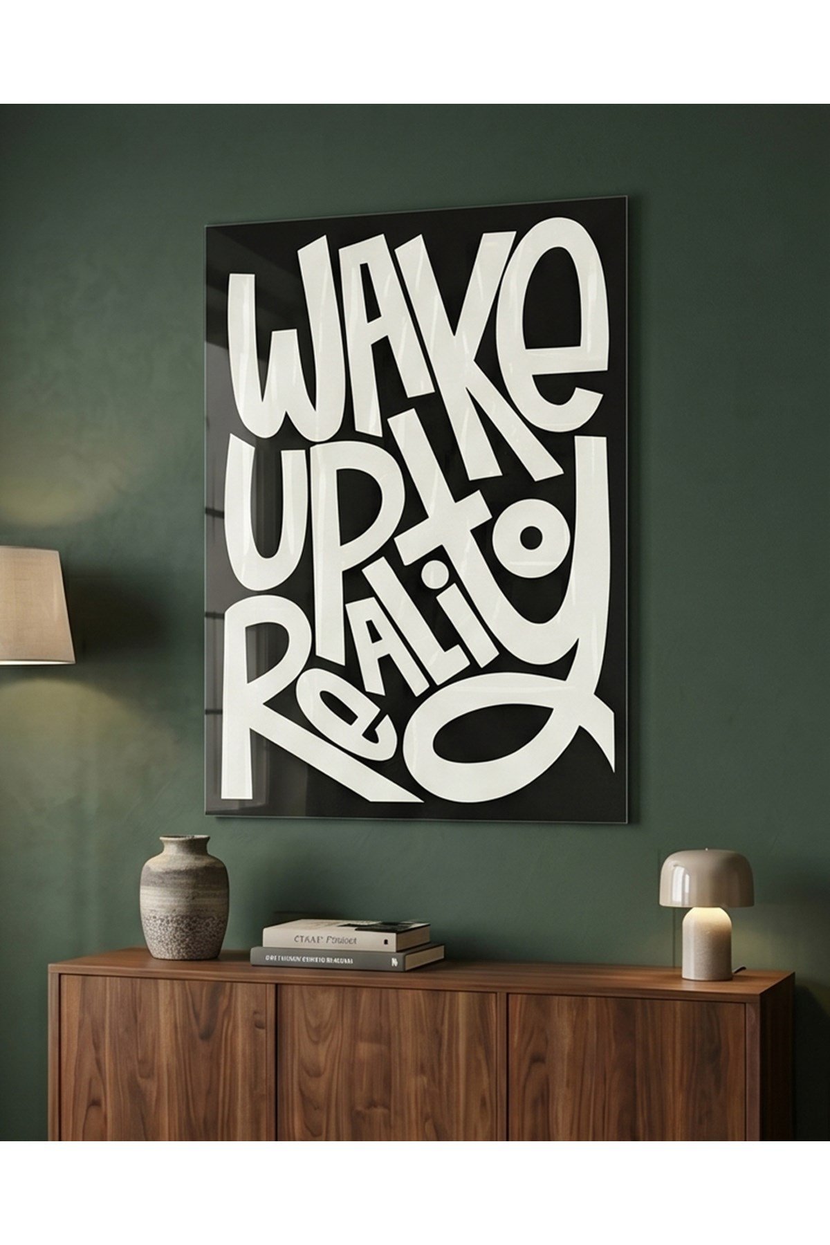 Motivasyon Tablosu – Wake Up Premium Pleksi Tablo | Tipografik Ofis Duvar Dekoru