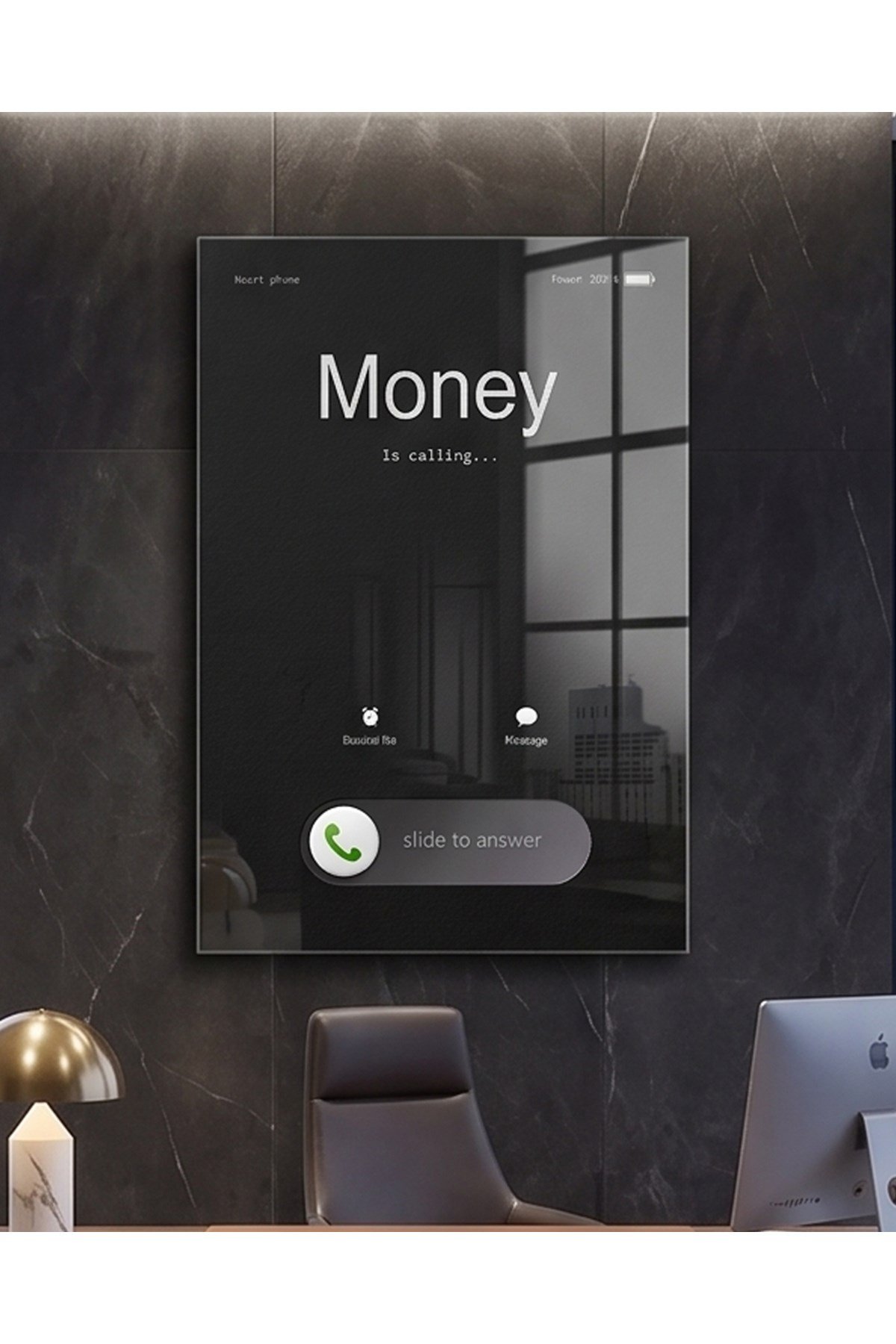 Para Motivasyon Tablosu – Money is Calling Premium Pleksi Tablo | Finans & Ofis Dekoru