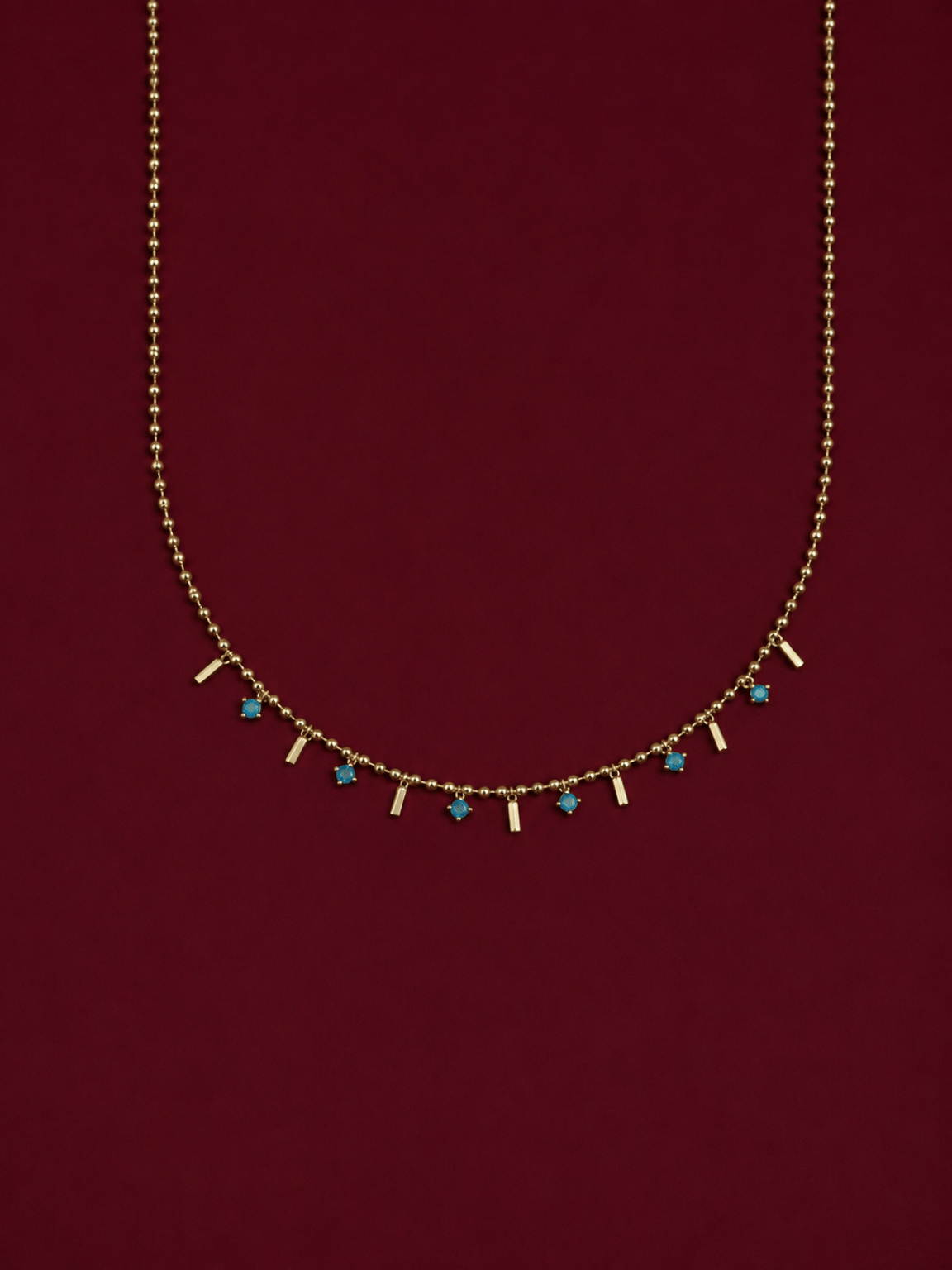 Blue Aura Kolye (50+5 cm)