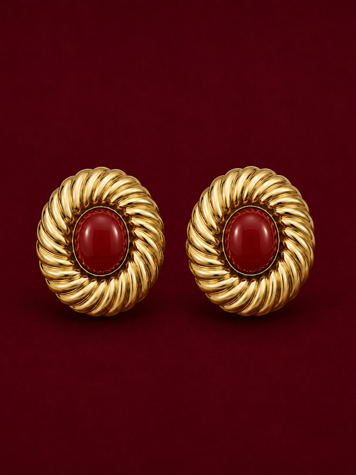 Carmen Küpe (Metal 14 K Gold Kaplama) (4 cm)