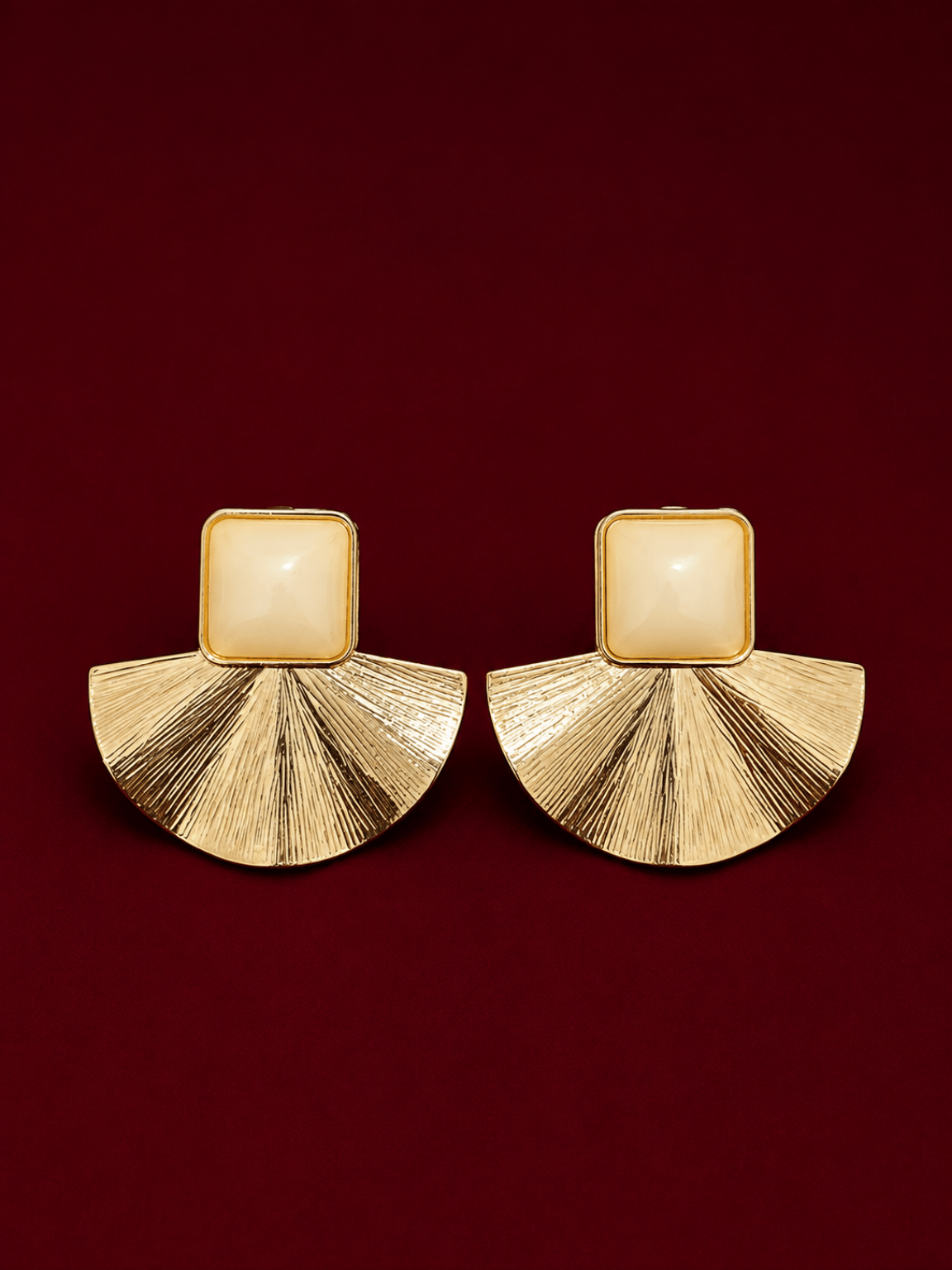 Eventail Küpe (Gold Kaplama) (4 cm)