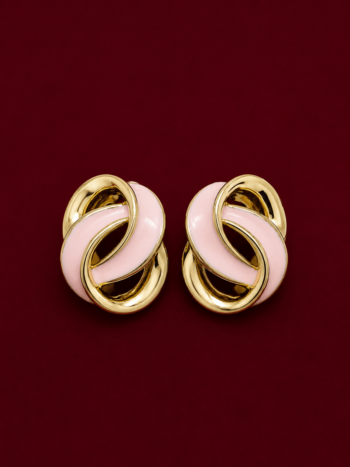 Jolie Düğüm Küpe (Çelik 14 K Gold) (3 cm)