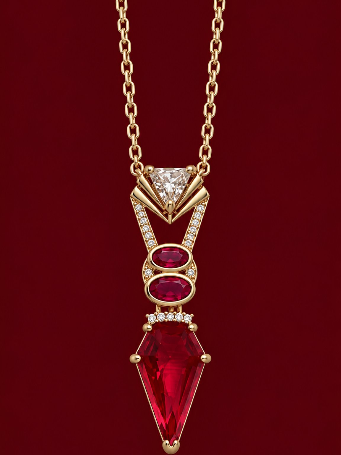 Mon Rouge Kolye (14 K Gold Kaplama)