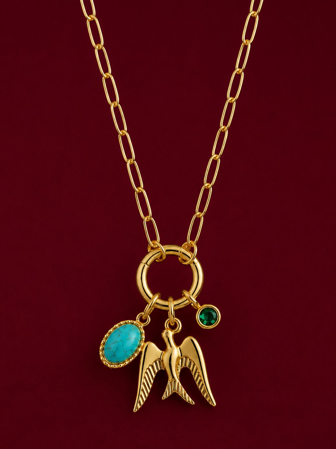 Paloma Kolye (14 K Gold) (43+7 cm)