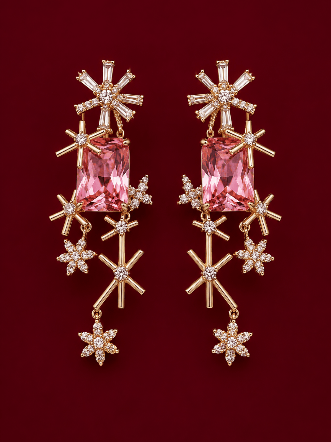 Pink Mirage Küpe (Xuping)