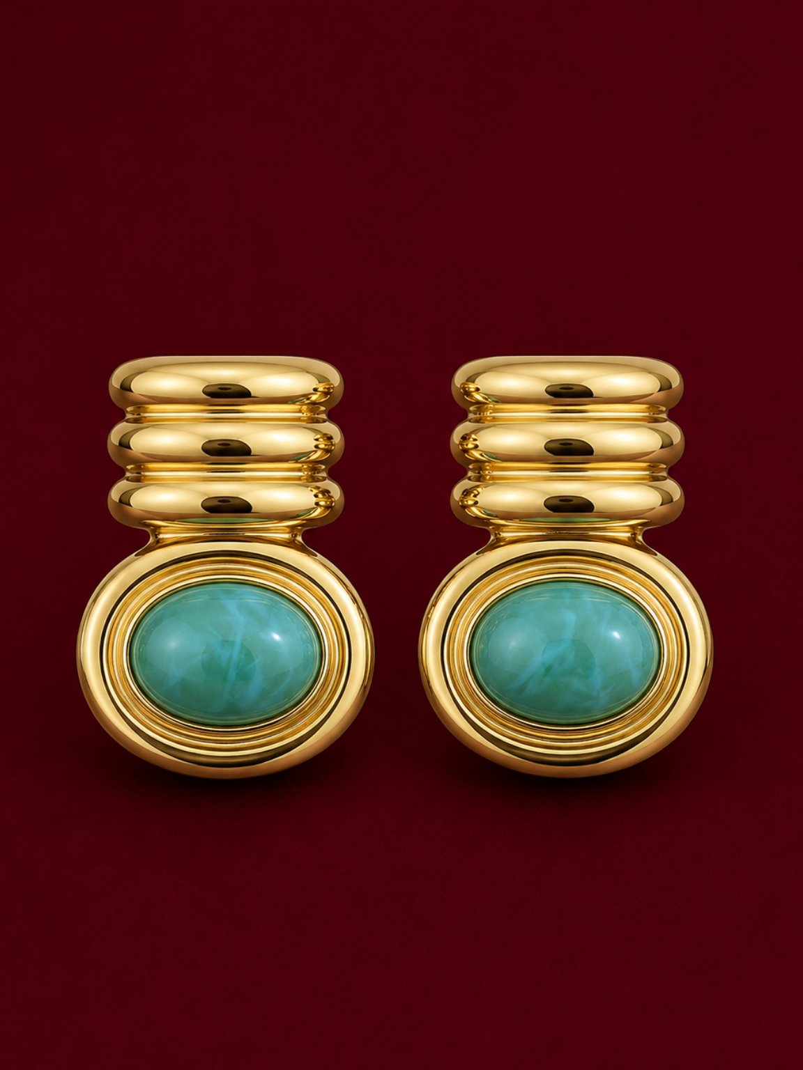 Positano Küpe (Çelik 14 K Gold) (3 cm)